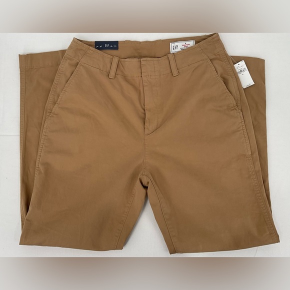GAP Pants - NWT GAP Downtown Khaki Pants Women 8 Mojave Mid Rise Stretch Chino Garment Dyed